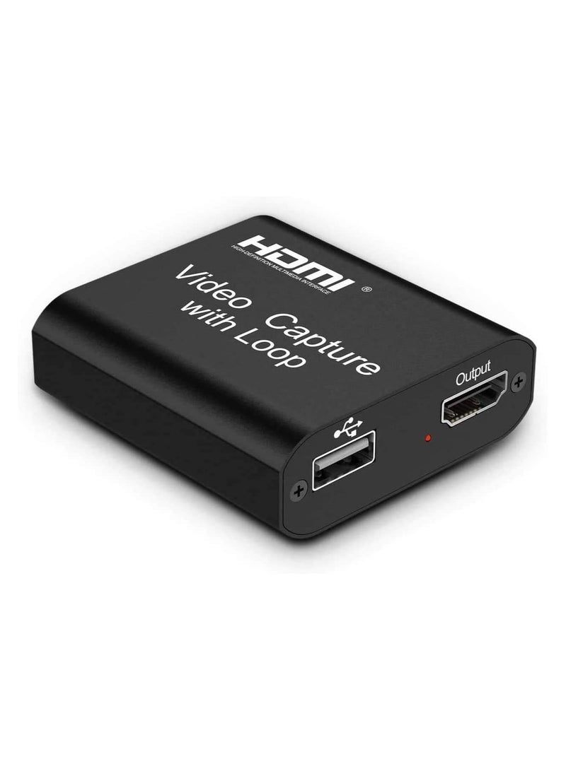 HDMI Video Capture Card with Loop Out - 1080P Game Capture, 4K Input Support for Live Stream & Record  - Image 1
