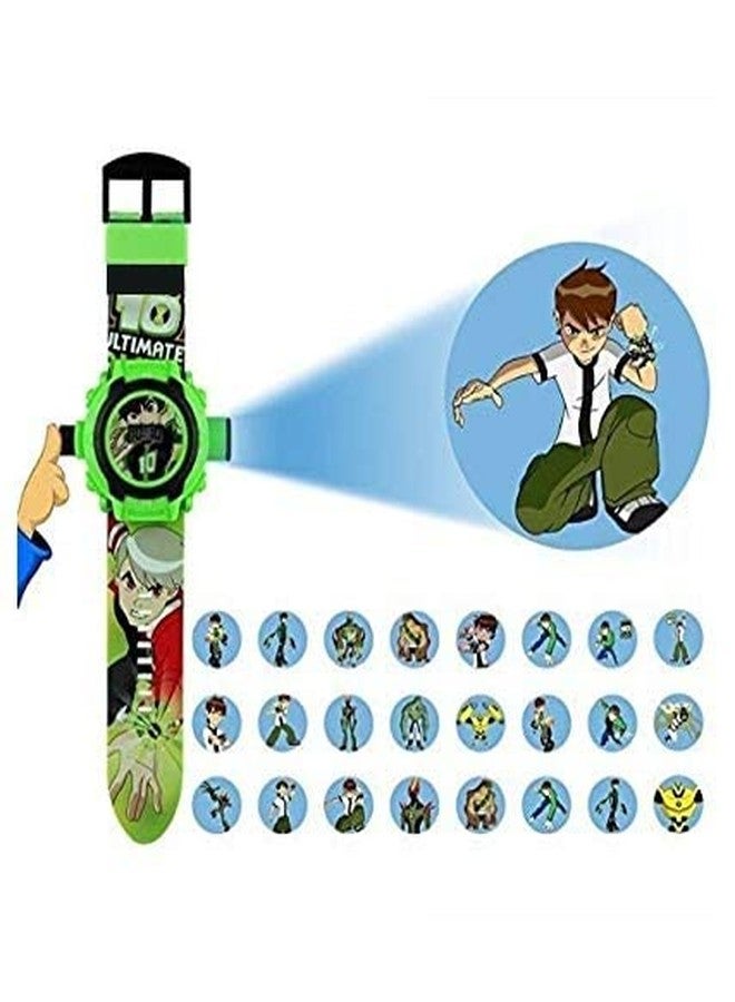 FLYmart Digital 24 Images BANE10, OMNIVERSE, OMNITRIXX Projector Watch for Kids, Cartoon Show for Kids | Birthday Return Gift, Trending Character Projector Wrist Toy- 1 Set Bane tenession- (Green) - Image 3