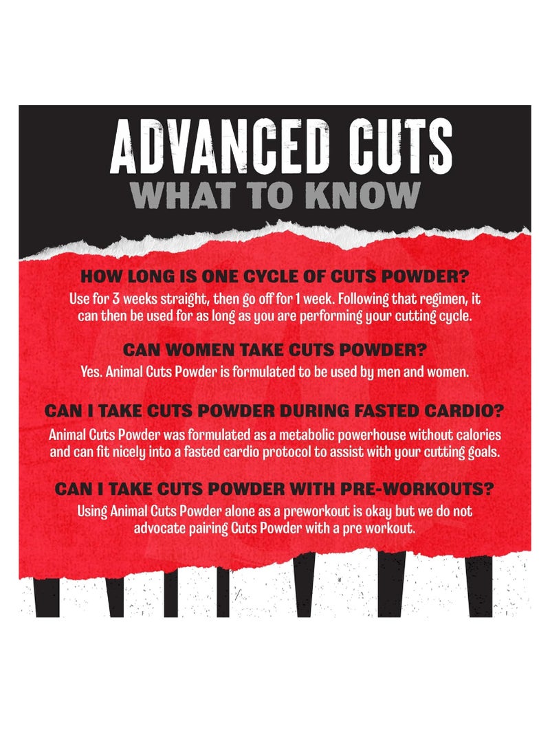 ANIMAL Universal Nutrition Animal Cuts Powder Strawberry Watermelon 239.4g - Image 3