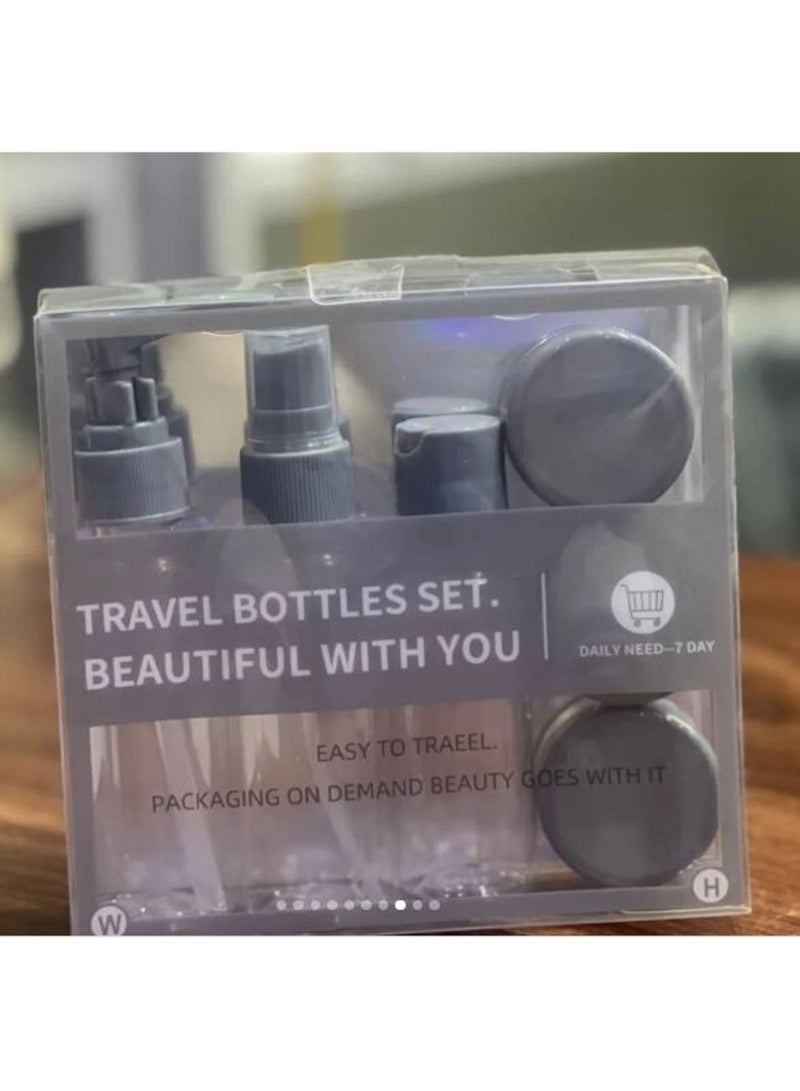 Travel Size Toiletry Bottle Set, Clear Plastic Containers with White Lids, Pump Bottle, Flip Cap, Spray Bottle - Image 2