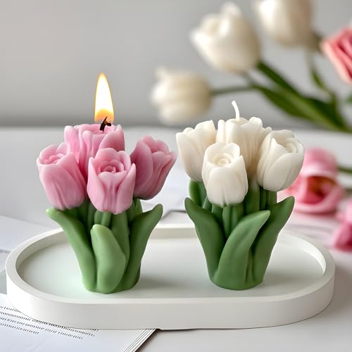 ZAKVOOR Tulip Candle Silicone Molds Resin Casting Mould for for DIY Flower Candles Polymer Clay Craft Plaster Home Decoration - Image 3