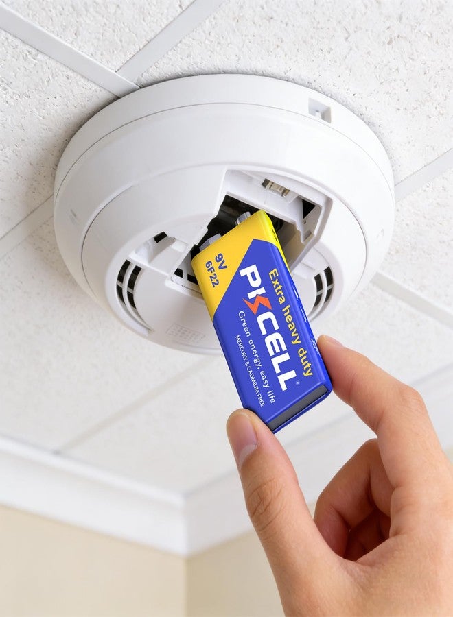 بي كي سيل بطاريات PK Cell ثنائية، 9 فولت، 6F22 فائقة التحمل لأجهزة كشف الدخان - Image 4