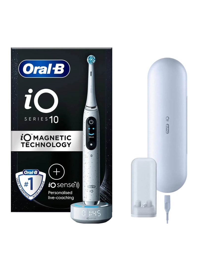 Oral-B - OralB iO Series 10 Stardust White Electric Toothbrush with Charging Travel Case - Image 1