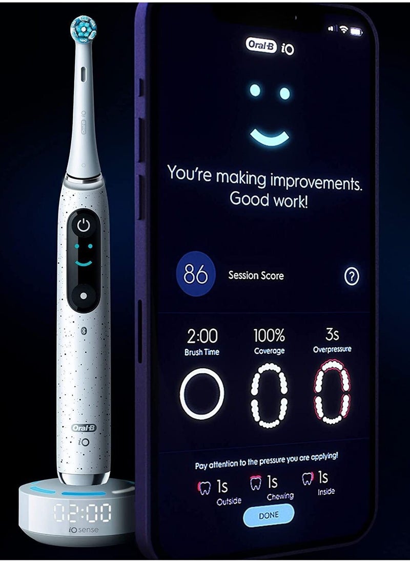 Oral-B - OralB iO Series 10 Stardust White Electric Toothbrush with Charging Travel Case - Image 1