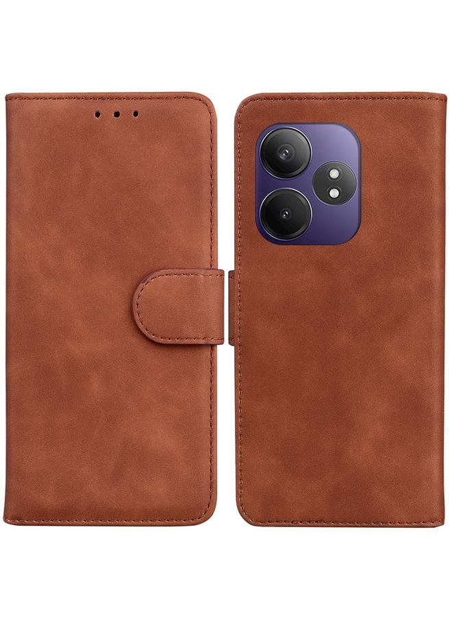 اس-توب جراب لهاتف Realme GT 6 / GT 6T / GT Neo6 جراب هاتف من الجلد بلون نقي وملمس ناعم - Image 1