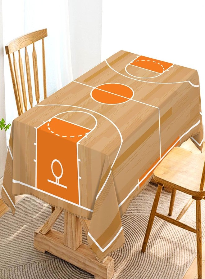 Hafangry Basketball Tablecloth March Let The Madness Begin Party Decoration Rectangle Kitchen Dining Room Decor-60×84 inch - Image 1
