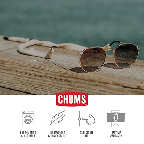Chums Original Cotton Retainer - Unisex Eyewear Keeper for Sunglasses & Glasses - Adjustable Fit, Washable & Made in USA (Standard-End, Red/Gray),One Size - Image 4