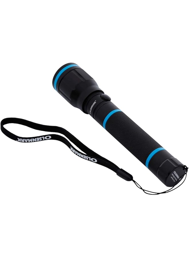 Olsenmark Rechargeable LED Water Proof Flashlight 152 MM 1000m distance - Image 3