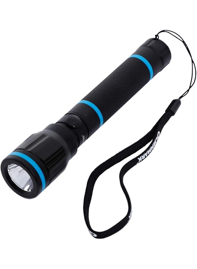 Olsenmark Rechargeable LED Water Proof Flashlight 152 MM 1000m distance - Image 1