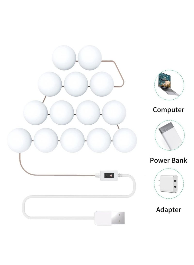 LED Vanity Mirror Lights Hollywood Style Makeup Mirror Bulbs 10 LED Bulbs Kit with Touch Dimmer Lighting Fixture Strip and Power Supply Adapter for Makeup Dressing Table - Image 3