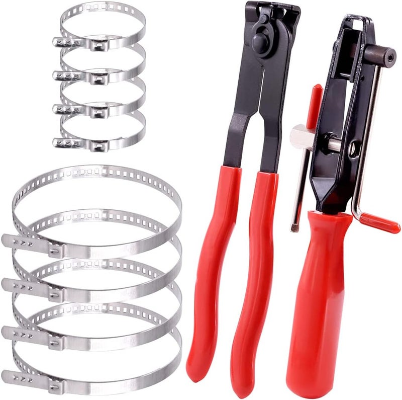 Keadic 10 Pcs Auto CV Joint Boot Clamps Pliers Car Banding Tools Kit - Image 1