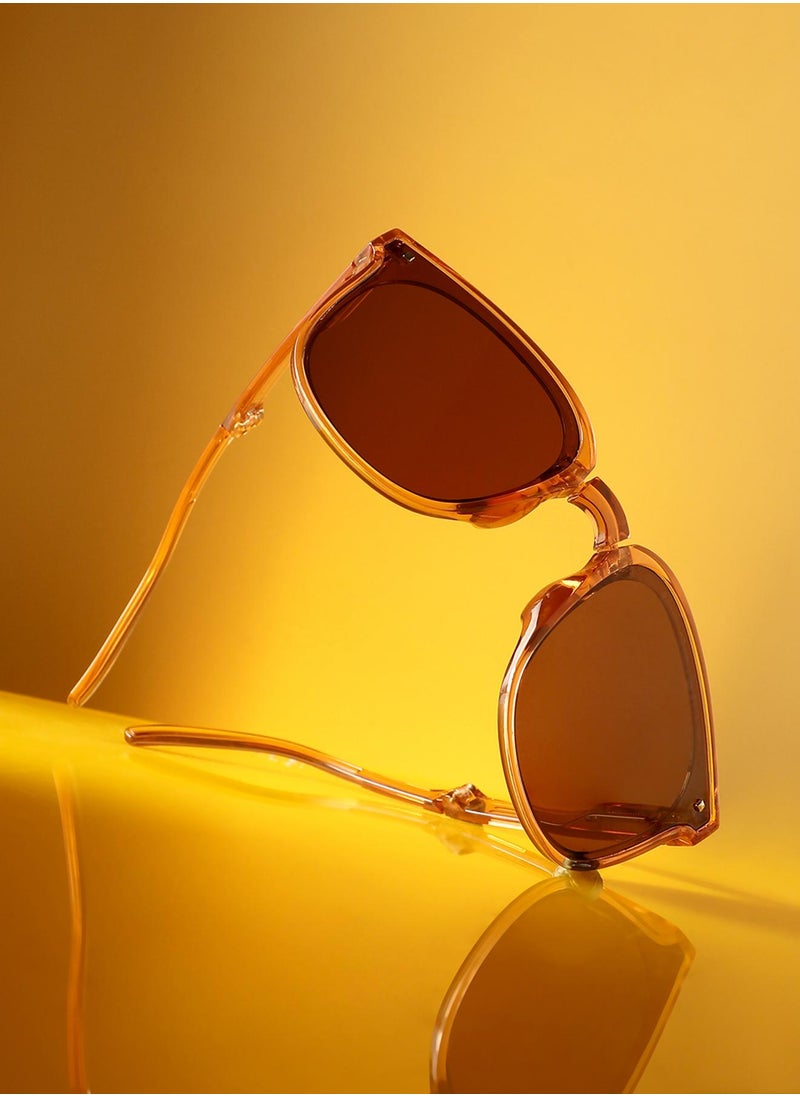 Haute Sauce - Foldable Wayfarer Sunglasses - Brown - Image 1