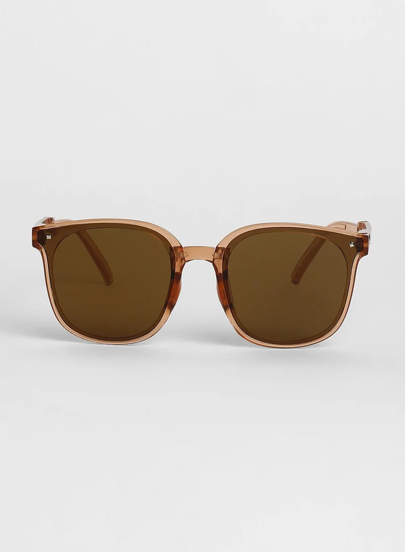 Haute Sauce Foldable Wayfarer Sunglasses - Brown