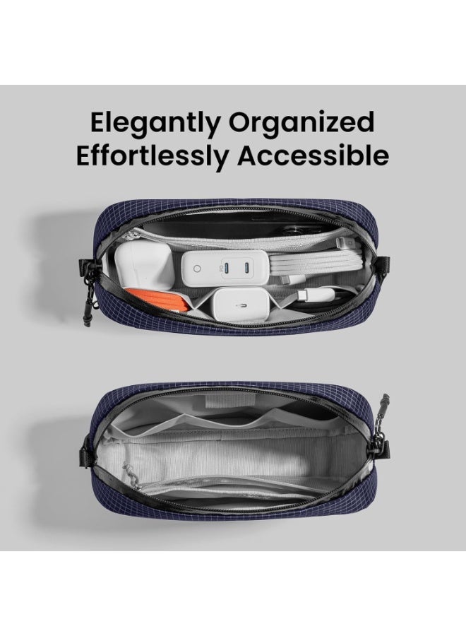 Tomtoc Light-T12 Advanced Tech Organizer – Electronic Accessory Travel Case, Water-Resistant Dual-Compartment Cable Organizer Bag for Charger, Cords, Power Bank, Hard Drive & Phone - Image 2