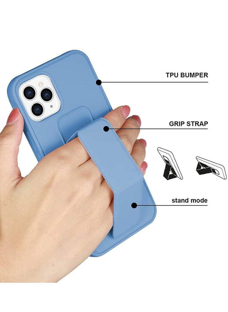 Raxoom iPhone 13 Pro Max Case with Magnetic Foldable Back Stand and Holder, Cover with Finger Strap and Hand Grip, Magnetic Car Mount Kickstand - Image 3