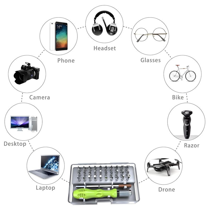 Vtronix 32 in 1 Interchangeble Multipurpose Mini Screwdriver Set Magnetic Slot Wrench Bits Repair Tools Kit Set Combination Screwdriver Set for Home Appliance,Laptop,Mobile,Computer  - Image 3
