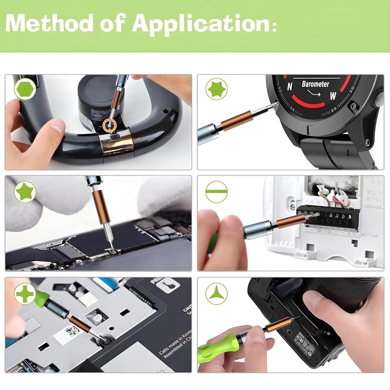 Vtronix 32 in 1 Interchangeble Multipurpose Mini Screwdriver Set Magnetic Slot Wrench Bits Repair Tools Kit Set Combination Screwdriver Set for Home Appliance,Laptop,Mobile,Computer  - Image 2