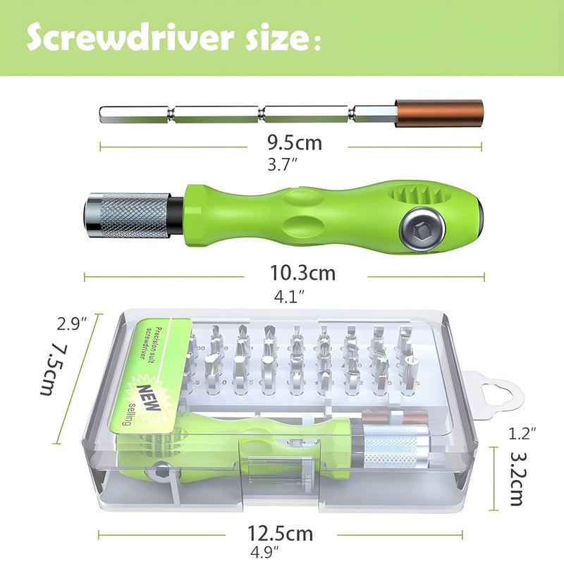 Vtronix 32 in 1 Interchangeble Multipurpose Mini Screwdriver Set Magnetic Slot Wrench Bits Repair Tools Kit Set Combination Screwdriver Set for Home Appliance,Laptop,Mobile,Computer  - Image 5