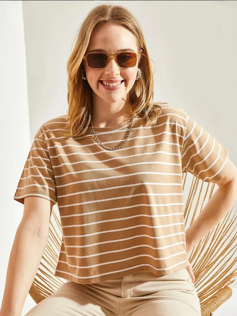 بيانكو لوتشي بلوزة قصيرة مخططة من لوكسي