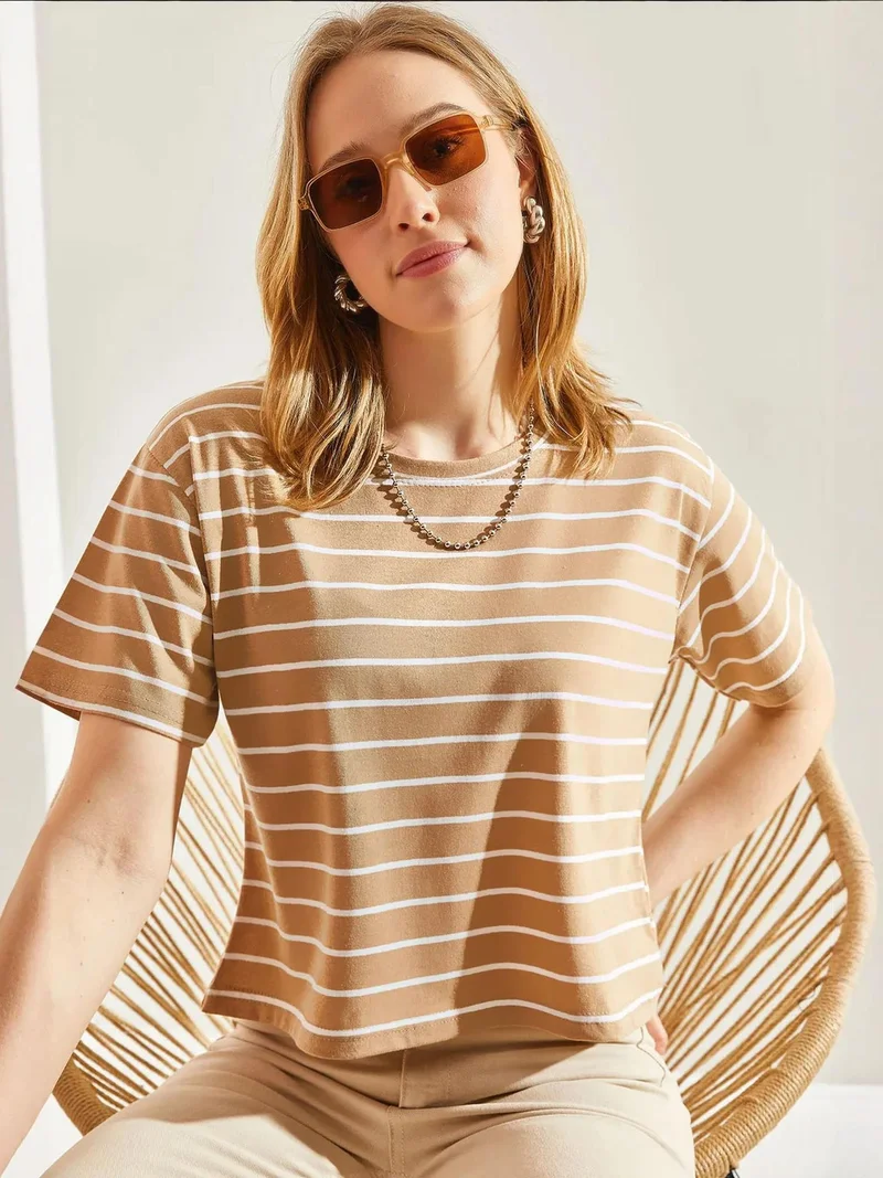 بيانكو لوتشي بلوزة قصيرة مخططة من لوكسي