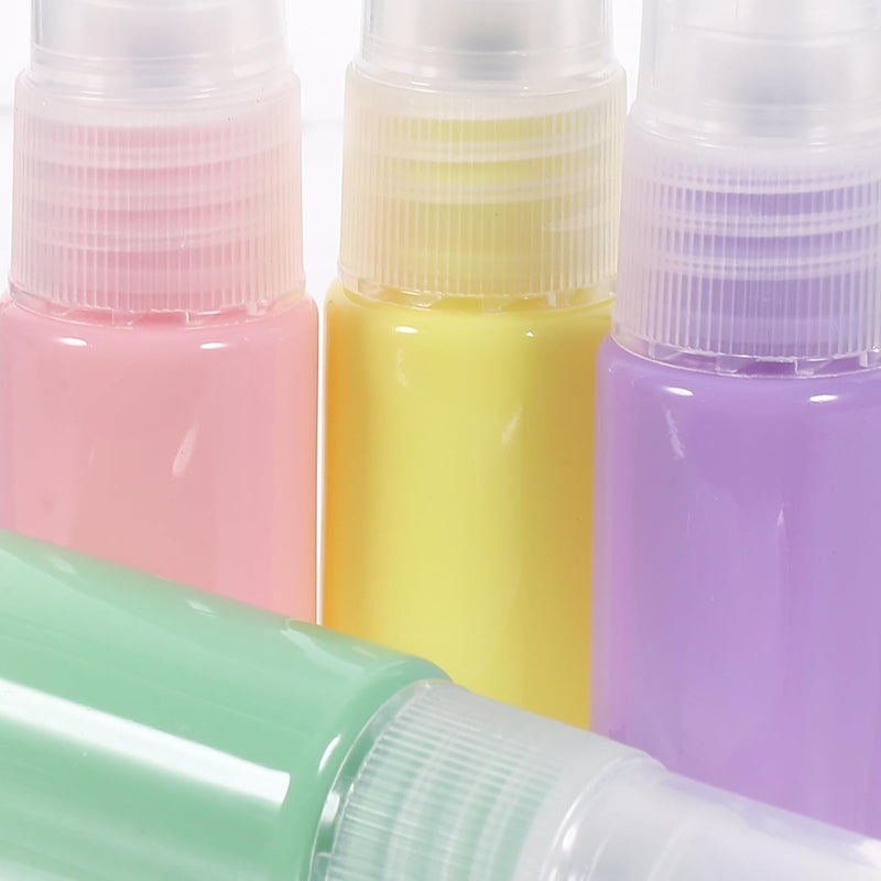 مجموعة من 4 زجاجات رش عطور بلاستيكية صغيرة بسعة 10 مل بلون الماكارون، قابلة لإعادة التعبئة ومناسبة للسفر، لتخزين المكياج والعطور - Image 3