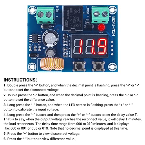 IS Digital Low Voltage Protector Disconnect Switch Cut Off 12V Over-Discharge Protection Module for 12-36V Lead Acid Lithium Battery Low Voltage Cutoff for Solar Panel Lighting System - Image 5