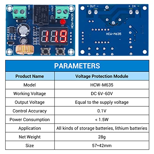 IS Digital Low Voltage Protector Disconnect Switch Cut Off 12V Over-Discharge Protection Module for 12-36V Lead Acid Lithium Battery Low Voltage Cutoff for Solar Panel Lighting System - Image 4