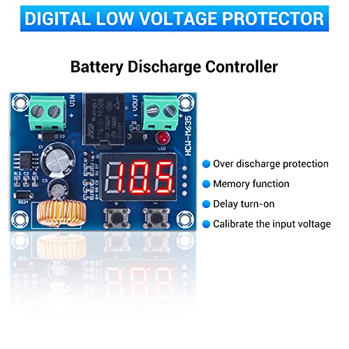 IS Digital Low Voltage Protector Disconnect Switch Cut Off 12V Over-Discharge Protection Module for 12-36V Lead Acid Lithium Battery Low Voltage Cutoff for Solar Panel Lighting System - Image 3