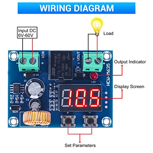 IS Digital Low Voltage Protector Disconnect Switch Cut Off 12V Over-Discharge Protection Module for 12-36V Lead Acid Lithium Battery Low Voltage Cutoff for Solar Panel Lighting System - Image 2