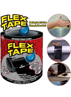 FLEX TAPE Fiberfix Waterproof Rubberized Flexible Pipe Tape Black 
