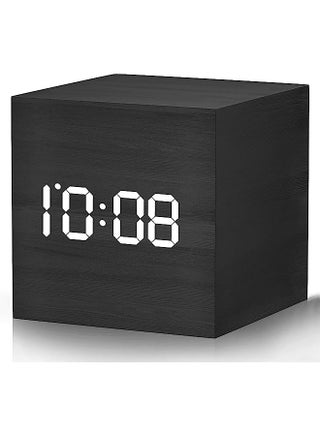 Arabest Wooden Digital Alarm Clock, LED Table Clock with 3 Alarm Settings, 12/24Hr, Snooze Brightness and Voice Control, USB Battery Powered Digital Clock for Heavy Sleepers, Kids, Bedrooms (Black) - pzsku/Z1E90F309C3469DFA981FZ/45/_/1689340672/a0da6908-5b53-4002-9b0e-dbfd4e06e81e