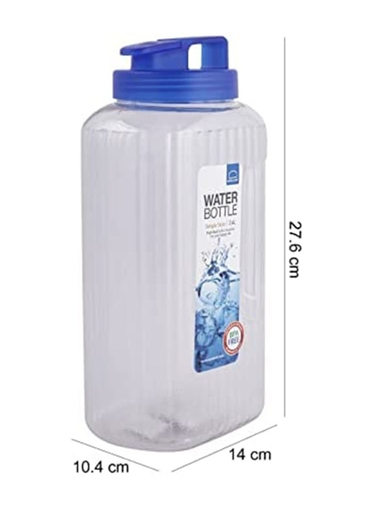 LOCK & LOCK LocknLock 2.6L Water Bottle - Slim Design with Fluted Handle for Easy Carry, Ideal for Indoor and Outdoor Use  - Image 3
