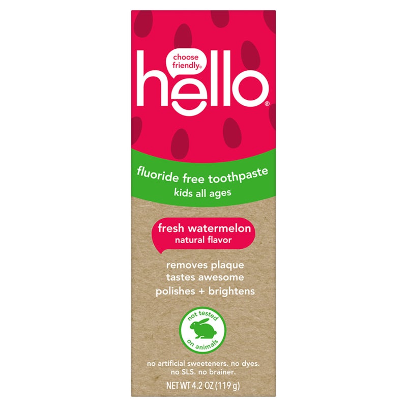 hello Fresh Watermelon Fluoride Free Kids Toothpaste, 4.2 Oz Tube - Image 1