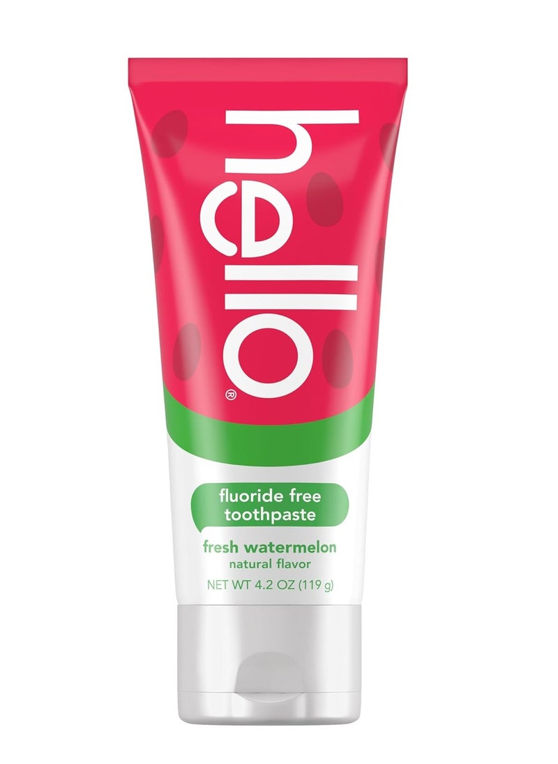 Hello hello Fresh Watermelon Fluoride Free Kids Toothpaste, 4.2 Oz Tube  - Image 2