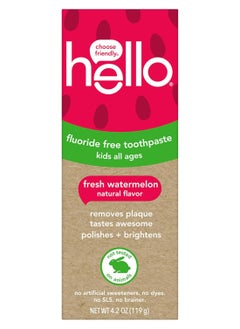 hello Fresh Watermelon Fluoride Free Kids Toothpaste, 4.2 Oz Tube - pzsku/Z1E91270D353164557C18Z/45/_/1730958393/36e1cb68-f97b-4707-9e80-7d8ea335c47b