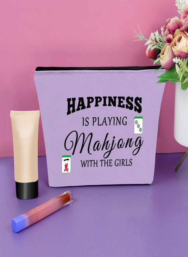 Sazuwu Purple Mahjong Makeup Bag - Funny Mahjong Themed Travel Pouch For Women, Mom, Sister, And Players - Perfect Birthday, Christmas, And Lucky Gift - Image 4