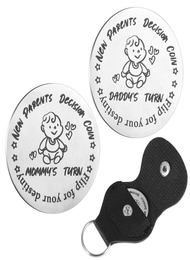 Azefnuhk Funny Decision Coin For New Parents, Double Sided Pregnancy Gift, Novelty Decision Coin, for First Time Mom Dad, Baby Shower, Festival, Present for Couples, Expecting Mother - Image 1