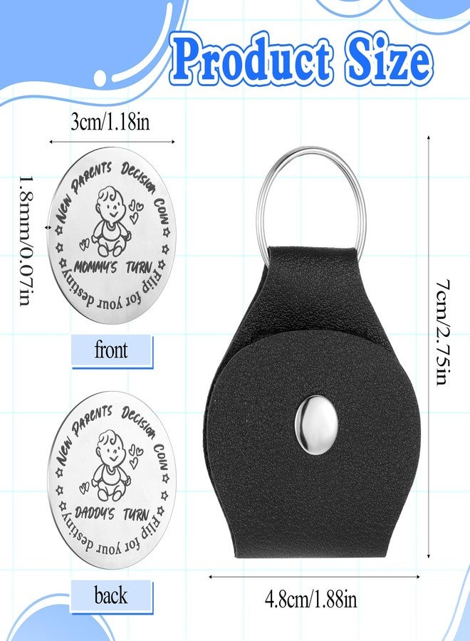 Azefnuhk Funny Decision Coin For New Parents, Double Sided Pregnancy Gift, Novelty Decision Coin, for First Time Mom Dad, Baby Shower, Festival, Present for Couples, Expecting Mother - Image 2