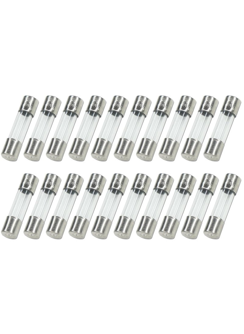 Electronicspices Electronic Spices 3A 250V 5mm x 20mm Fast Acting Glass Tube Cartridge Fuse Pack of 100  - Image 1
