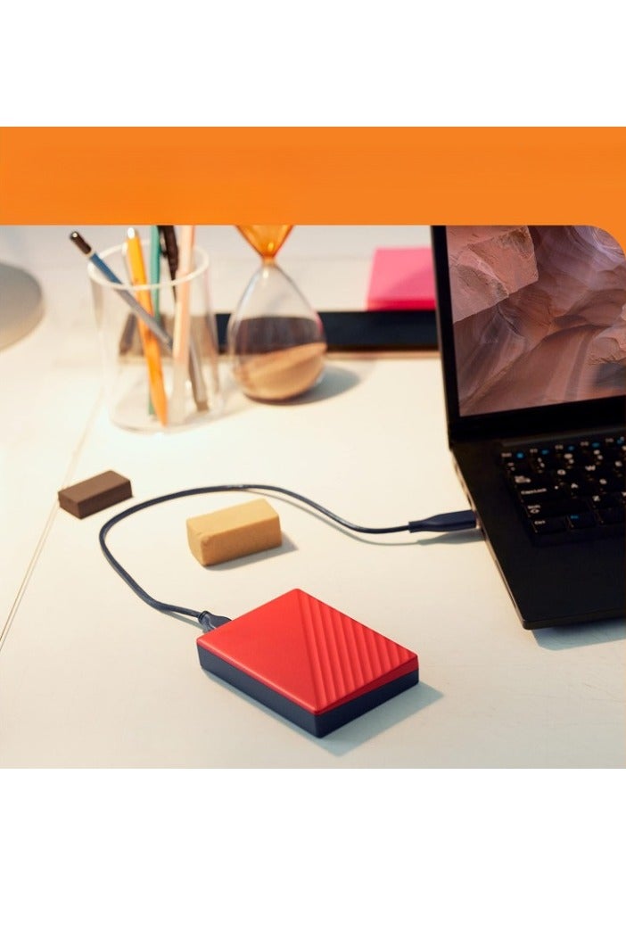 External Hard Drive, Mobile Hard Drive With Password Protection, Slim Durable Design External Storage Unit, Compact And Lightweight Memory Drive, (1pc, Red, 1TB) - Image 2