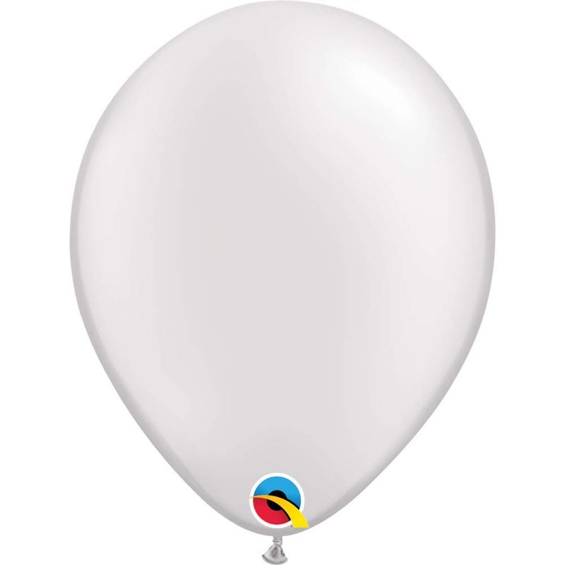 Qualatex 43788 Pearl White Latex Balloons 11 White Pack of 100