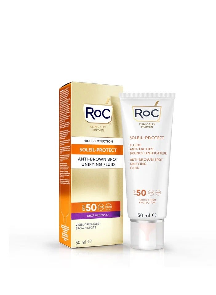 RoC Soleil-Protect Anti–Brown Spots Unifying Fluid SPF 50 50ml  - Image 3