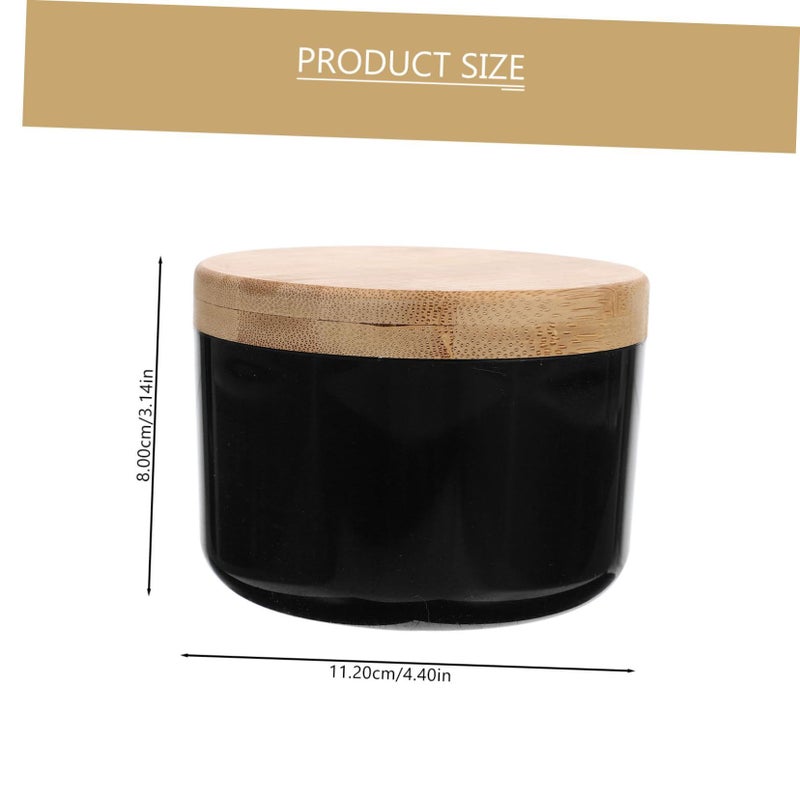Round Bamboo Lid Ashtray Smoking Tray Retro Decor for Home Office - Image 3