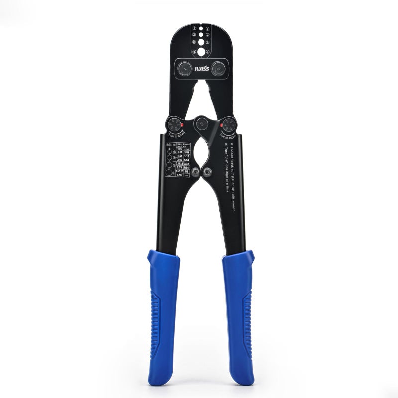 IWISS iCrimp Wire Rope Crimping Tool for Aluminum Oval Sleeves, Double Sleeves, Crimping Loop sleeve from 3/64-inch to 1/8-inch - Image 1