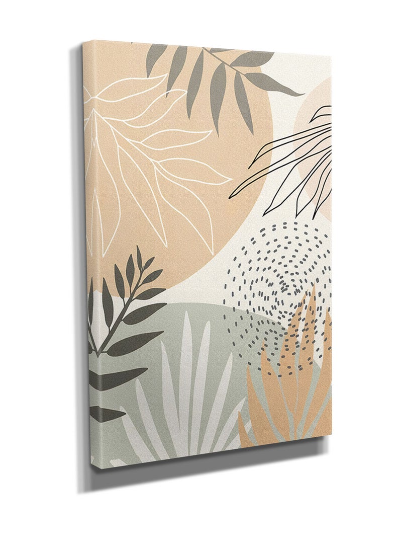 مودكلاس لوحة جدارية كانفس بتصميم ورق شجر - Image 2