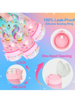 Decorate Your Own Water Bottle Kits for Girls, Fun Arts and Crafts Gift Toys for Ages 3+, Gem Painting Crafts, Fun Arts and Crafts Gifts Toys for Girls Birthday (Pink) - view 4
