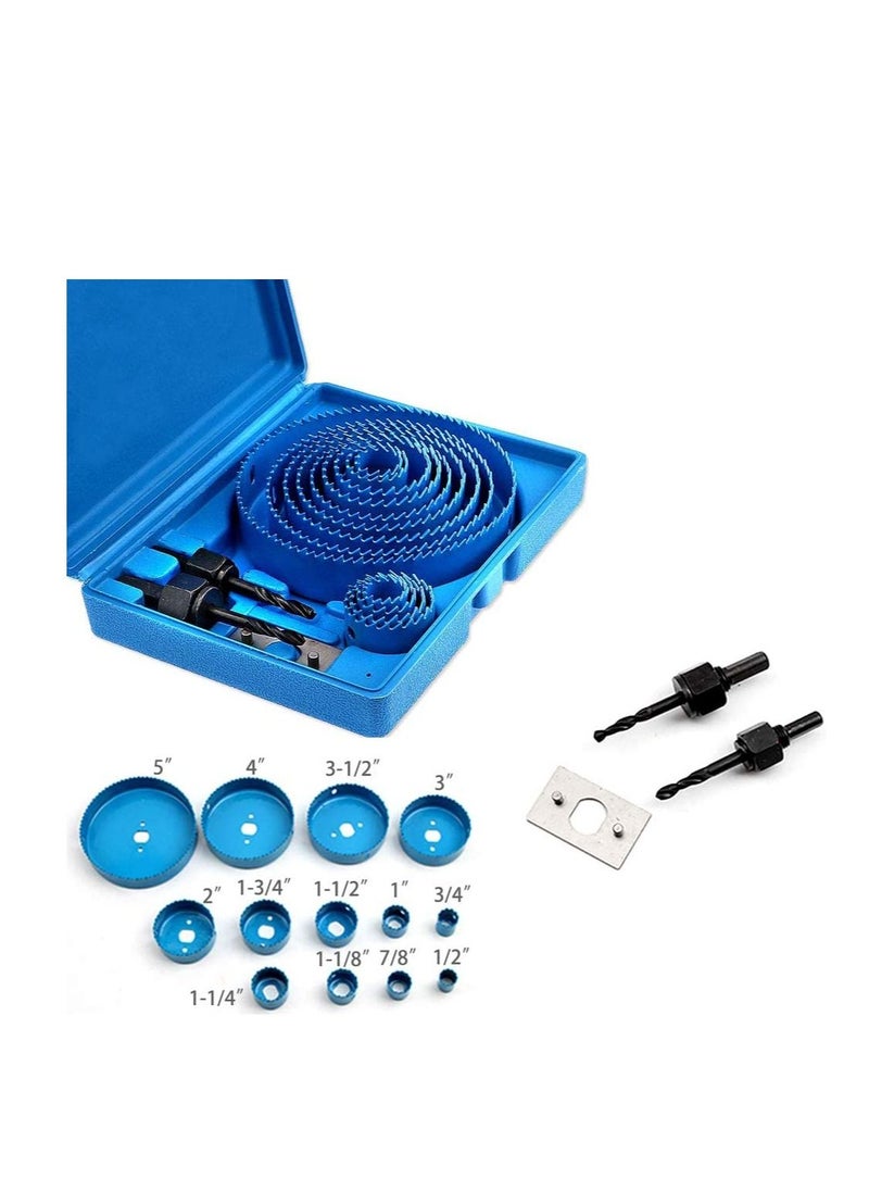 Womdee 17pcs Hole Saw Cutter Kit, Hole Cutter Set with Core Drill Bit Mandrels Hex Key and Install Plate, Stable and Durable, Quickly Open Hole  - Image 3