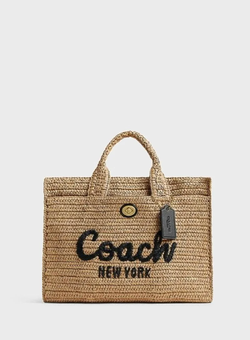 COACH Cargo Tote Bag 34 in Straw
