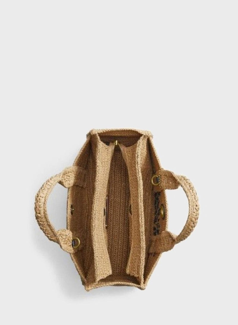 كوتش حقيبة شحن من القش مقاس - Image 3