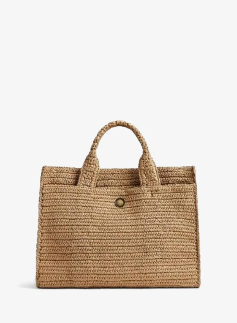 COACH Cargo Tote Bag 34 in Straw